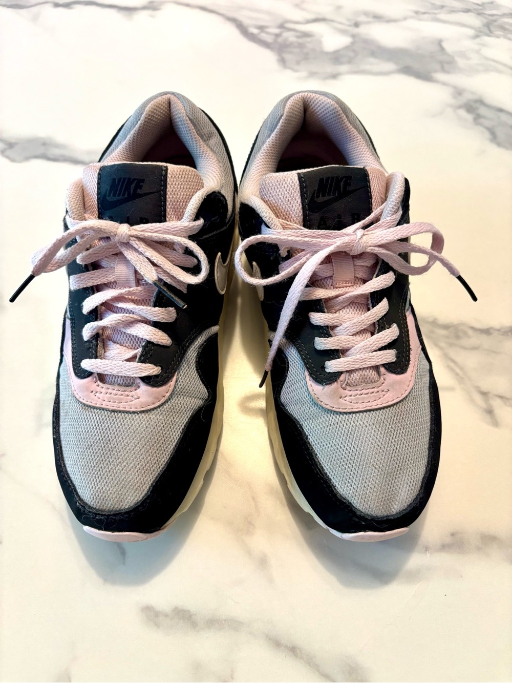 Nike Air Max 1 GS Anthracite Pink Foam Kids Sneakers - Picture 2 of 8